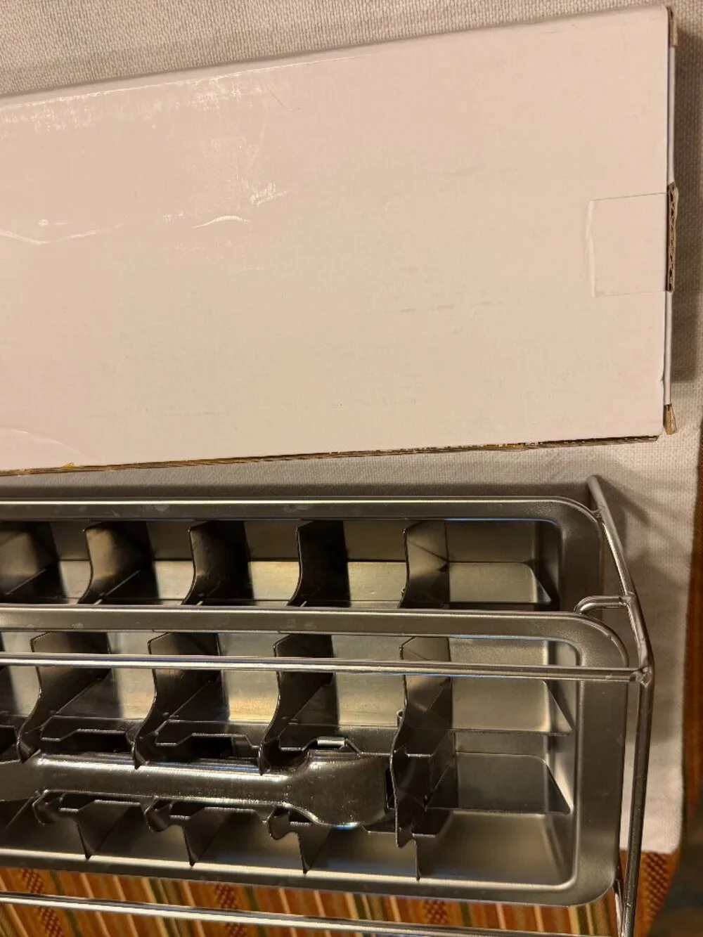 Stainless Steel Ice Cube Trays with Lever & Stand set of 3